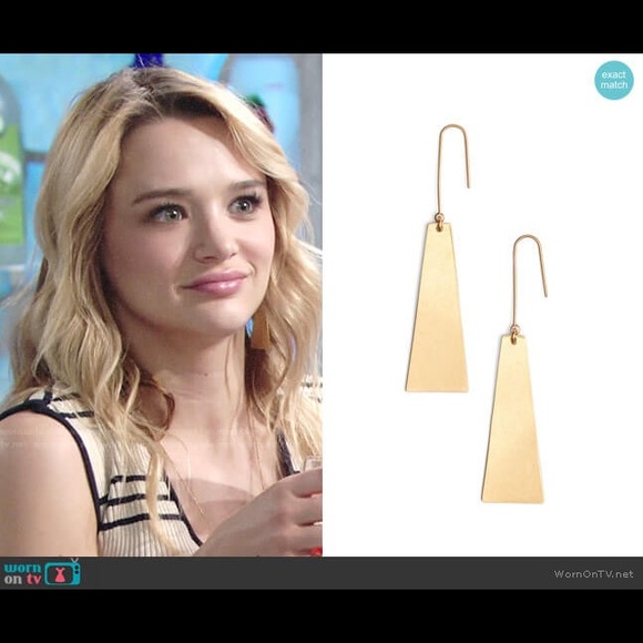 NWOT Madewell Petaldrop Gold Earrings - Picture 3 of 7